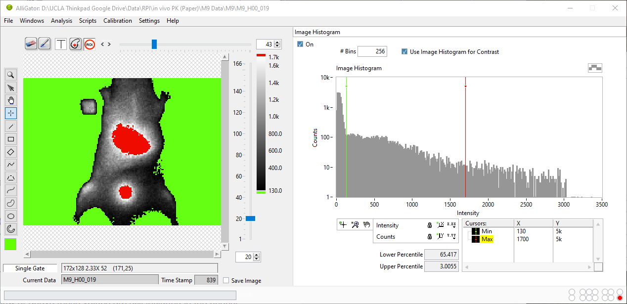 Image Histogram Panel — AlliGator 1.06 documentation